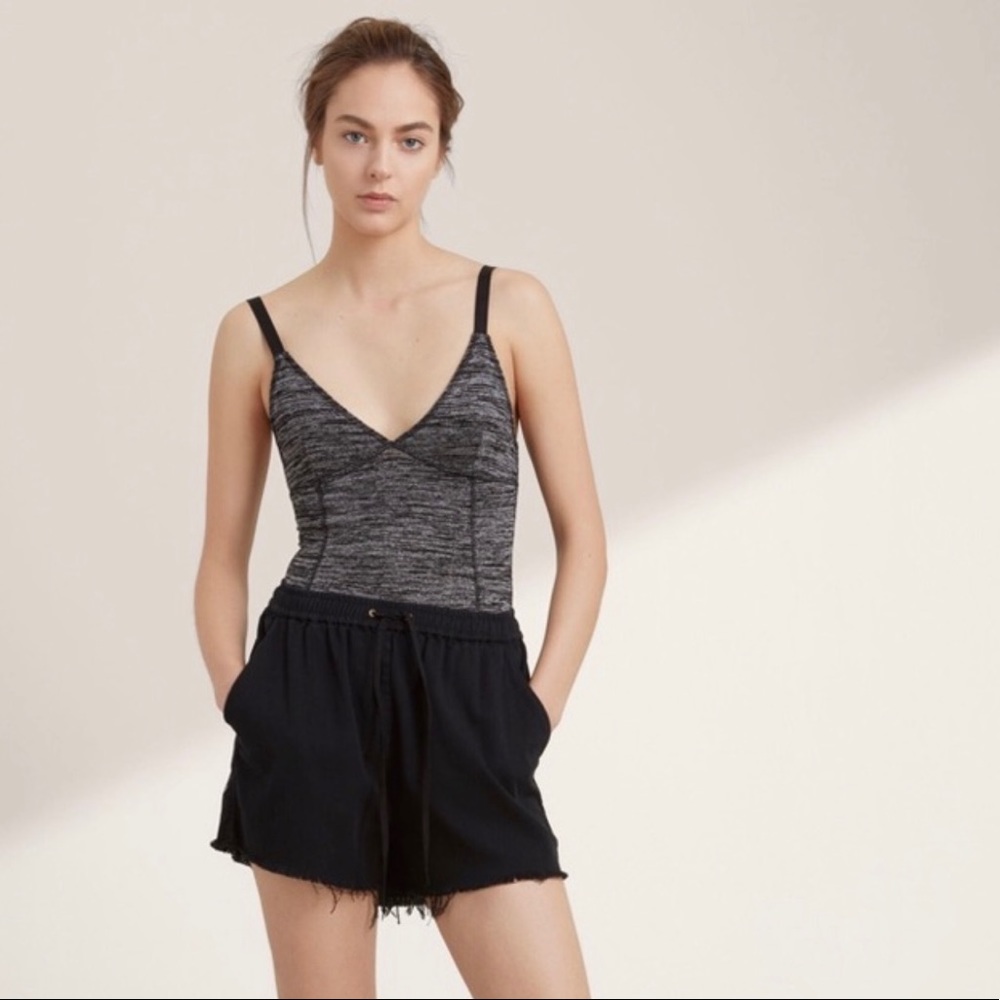 Dark Grey Aritzia Wilfred Free Jasmine Bodysuit - Picture 4 of 6